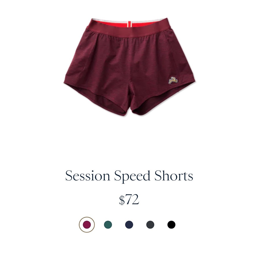 Tracksmith speed session shorts - excellent condition!